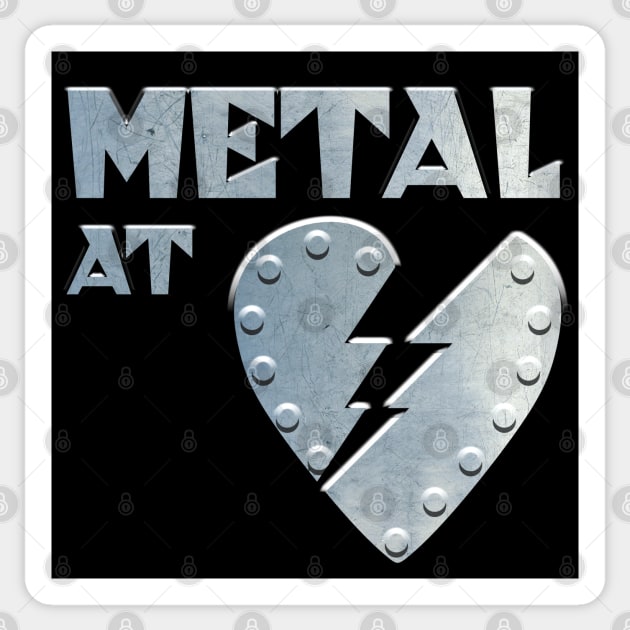 Heavy Metal At Heart Sticker by TMBTM